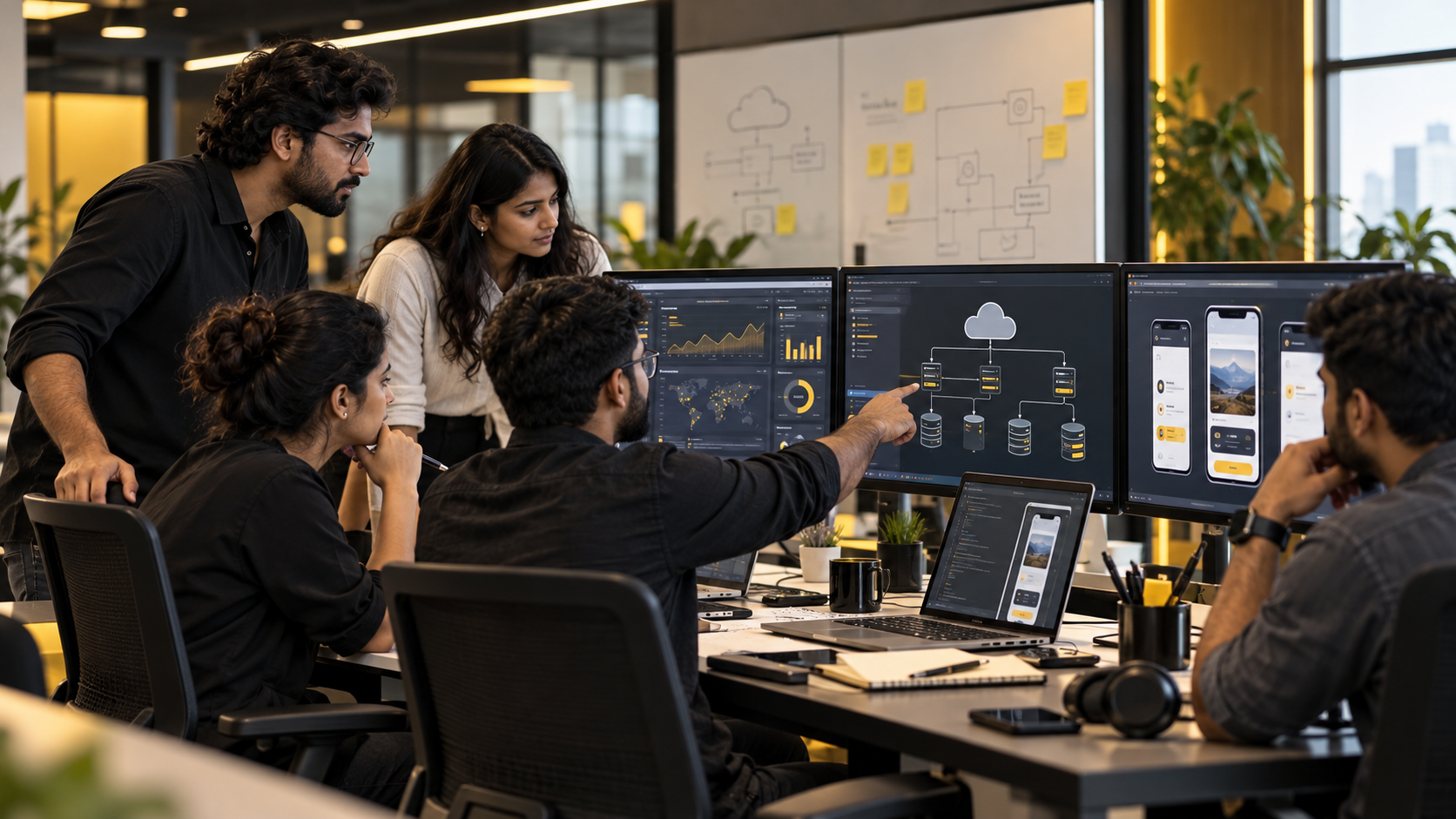 Growth Firstly engineers in the India studio building custom software